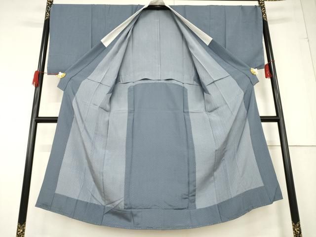 平和屋着物○男性 長襦袢 無双仕立て 矢羽根文 正絹 逸品 未使用