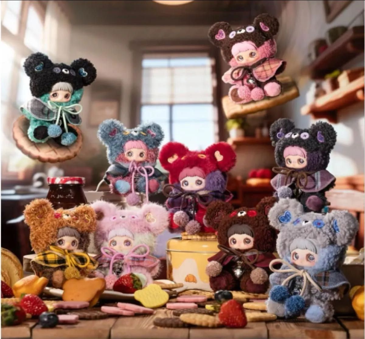 TOP TOY × MayMei「クマのビスケット」シリーズ ぬいぐるみ ペンダント