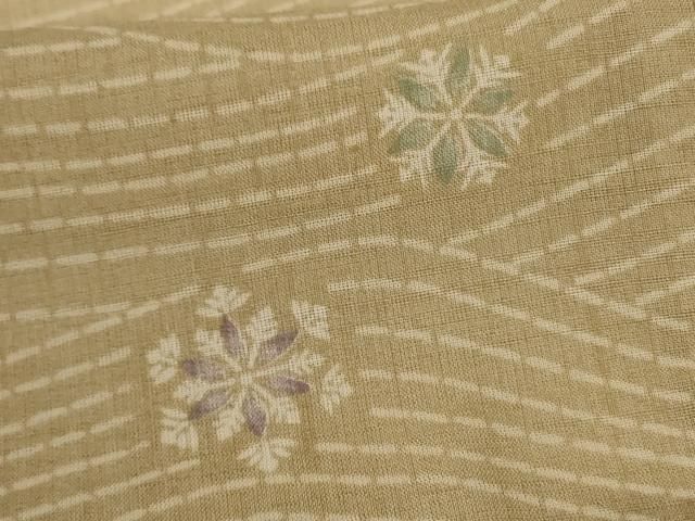 平和屋着物＊夏物 小紋 紗 雪の結晶 洗える着物 AABF2789jd - メルカリ