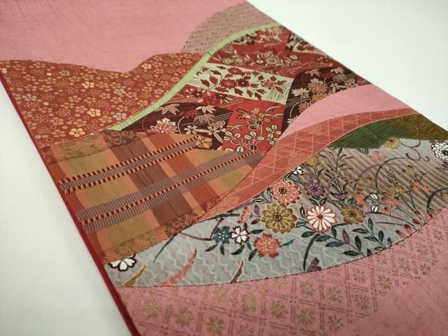 平和屋着物○太鼓柄袋帯 本場結城玉紬 結織苑 切嵌 吉祥花文 上代25万