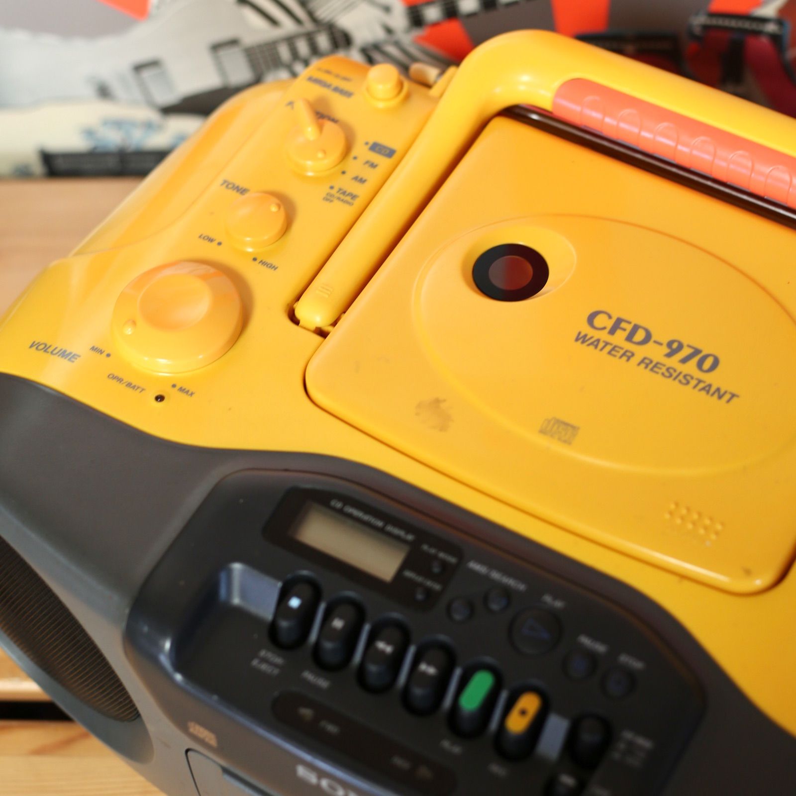 [レア可動品]Sony Sports CFD-970 CDラジカセ SONY SPORTS CFD-970 MEGABASS搭載 防滴仕様 CDラジカセ ソニー