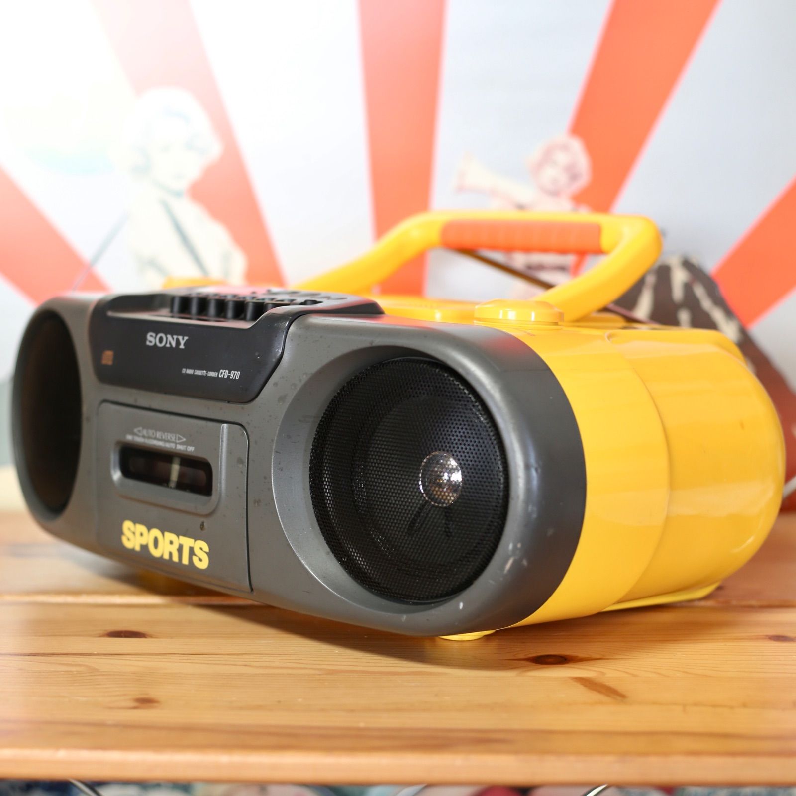 SONY SPORTS CFD-970 MEGABASS搭載 防滴仕様 CDラジカセ ソニー