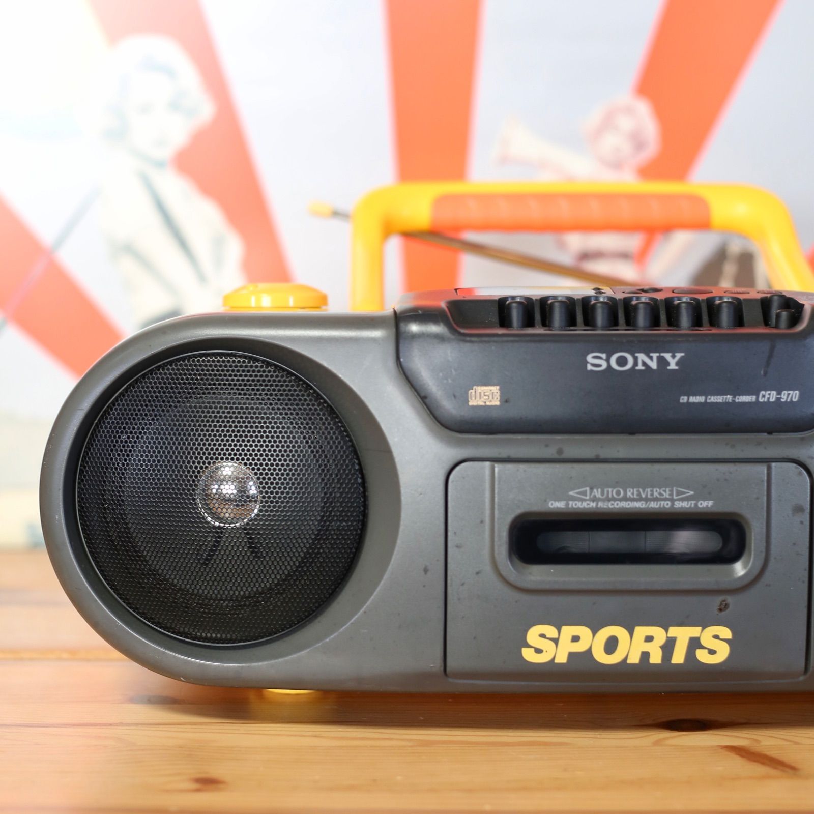 SONY SPORTS CFD-970 MEGABASS搭載 防滴仕様 CDラジカセ ソニー