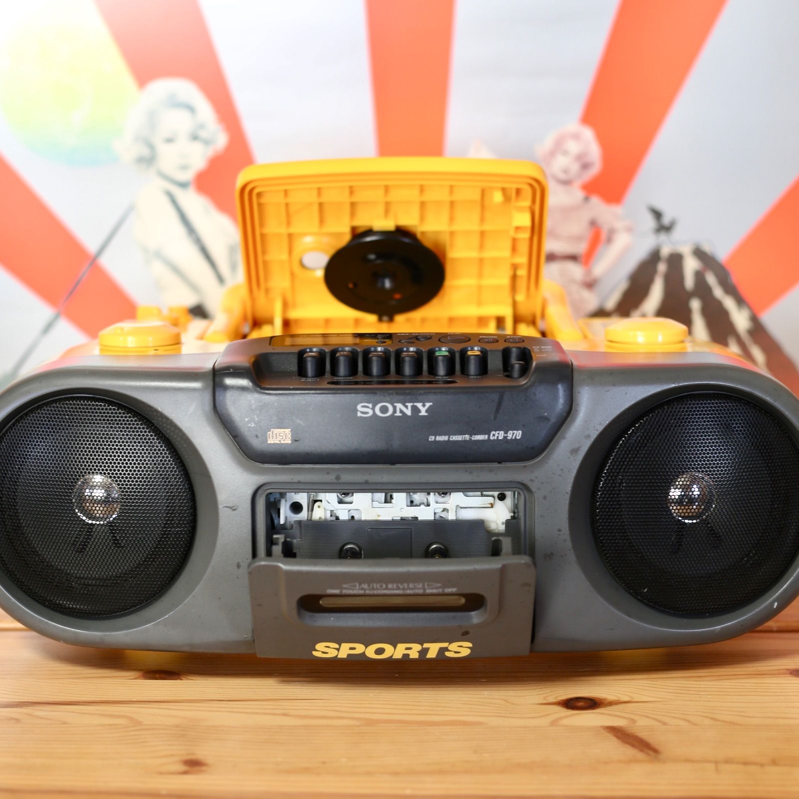 SONY SPORTS CFD-970 MEGABASS搭載 防滴仕様 CDラジカセ ソニー