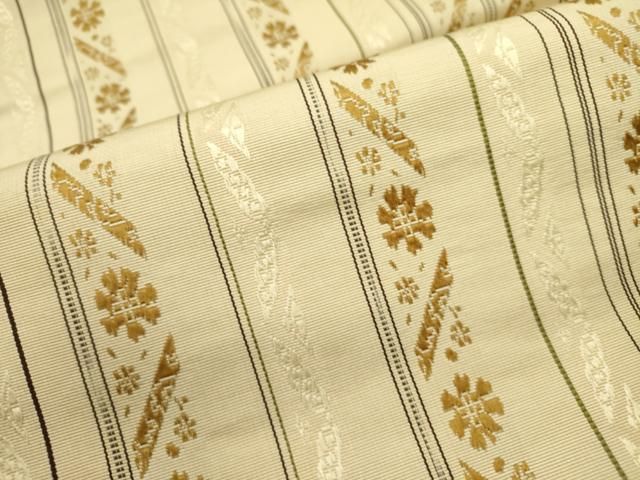 平和屋着物○本場筑前博多織 八寸名古屋帯 花間道 正絹 逸品