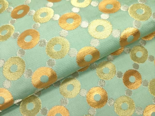 平和屋着物○龍村美術織物 たつむら 九寸開き名古屋帯 大輪つなぎ 金