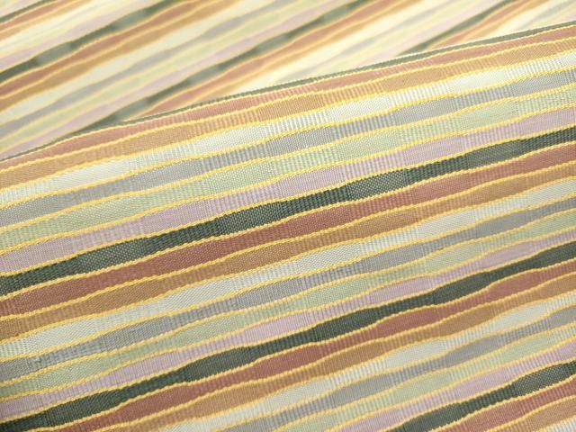 平和屋着物○首里 ロートン織 道屯織 八寸名古屋帯 抽象文様 正絹 逸品