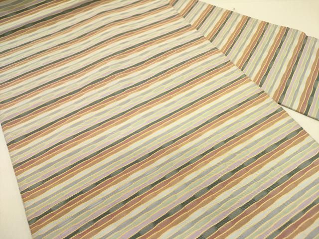 平和屋着物○首里 ロートン織 道屯織 八寸名古屋帯 抽象文様 正絹 逸品