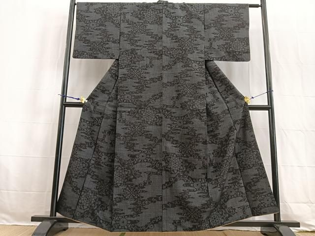 平和屋着物○結城紬 100亀甲 エ霞花文 正絹 逸品 BAAW2172yc - メルカリ