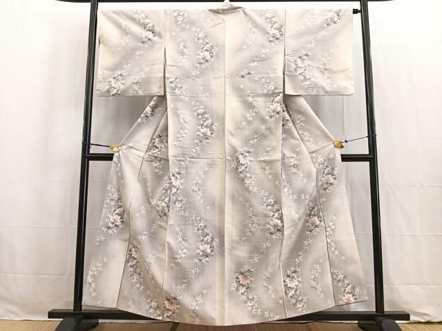 平和屋着物○小千谷紬 舞花文 正絹 逸品 BAAW2173yc - メルカリ