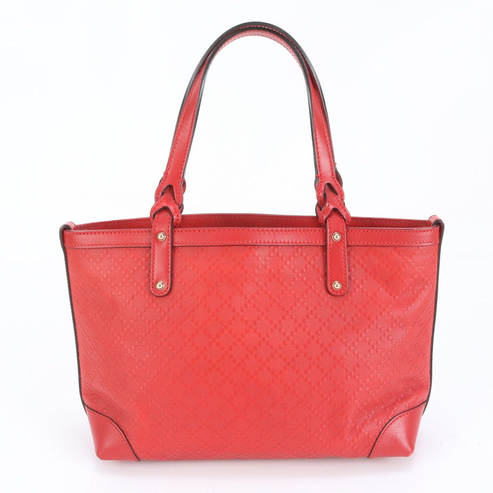 極美品 グッチ ディアマンテ レッド 269878 レザー トート バッグ