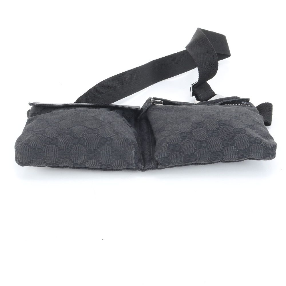 美品 グッチ GGキャンバス 28566 レザー 2WAY ボディバッグ 斜め掛け