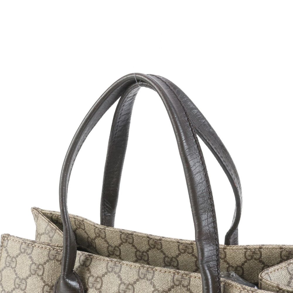 美品 グッチ GGスプリーム 91249 レザー トート バッグ ショルダー