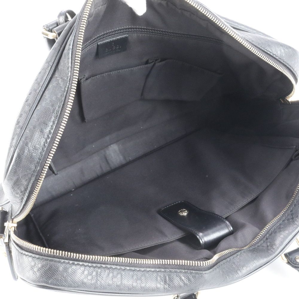 美品 グッチ ディアマンテ 208463 レザー ビジネス バッグ 書類鞄