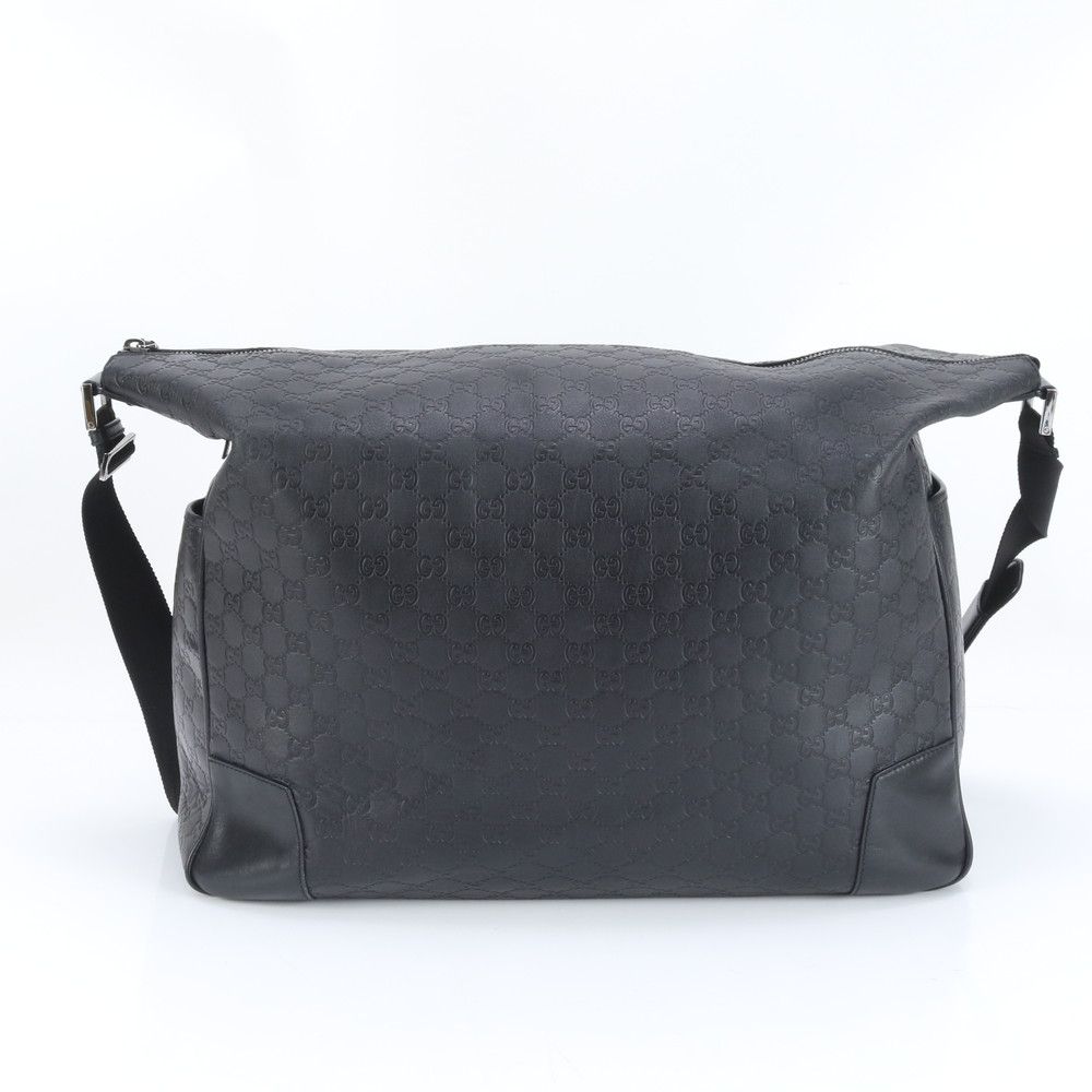 美品 グッチ グッチシマ 162917 レザー ボストン バッグ 斜め掛け