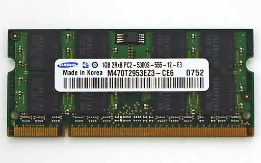 中古】PCハード Samsung ノートPC用メモリーモジュール 1GB PC2-5300S