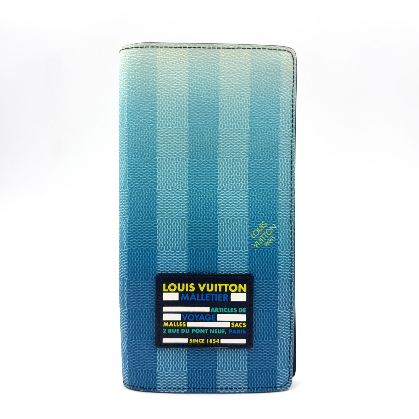 【ワイサーシ】LOUIS VUITTON ポルトフォイユプラザ財布 LOUIS VUITTON ポルトフォイユ・ブラザ RFID対応 PVC ブルー 財布