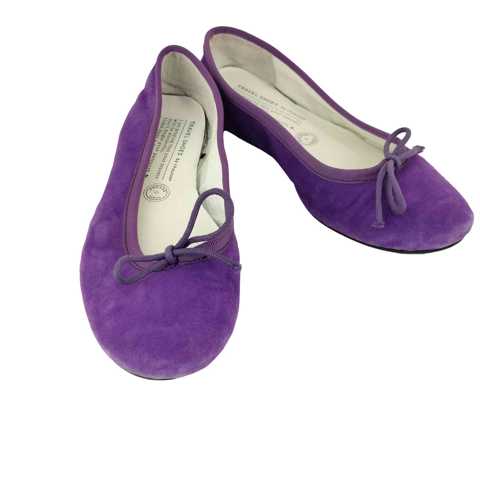 ショセ CHAUSSER TRAVEL SHOES by chausser スエード バレエシューズ