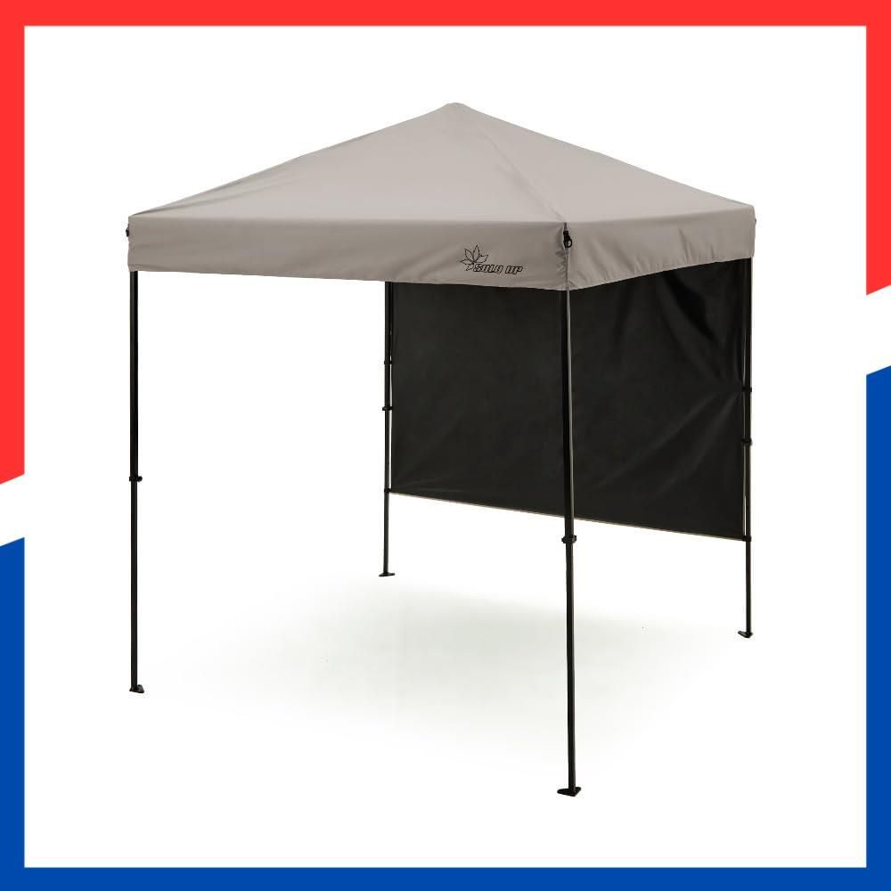 スタッフおすすめ！】JEELAD 防水タープ テント キャンプ タープ タープテント フライシート サンシェルター 軽量 遮光 天幕 アウトドア 野営 ワンアクション  タープ ワンタッチ タープテント キャンプ テント アウトドア サンシェード 横幕付き - ソロアップ | Solo Up SOLO UP 【高遮光ブラックコーティング】ワンタッチタープテント ワンアクション タープ 紫外線カット+UVカット｜高耐水加工｜