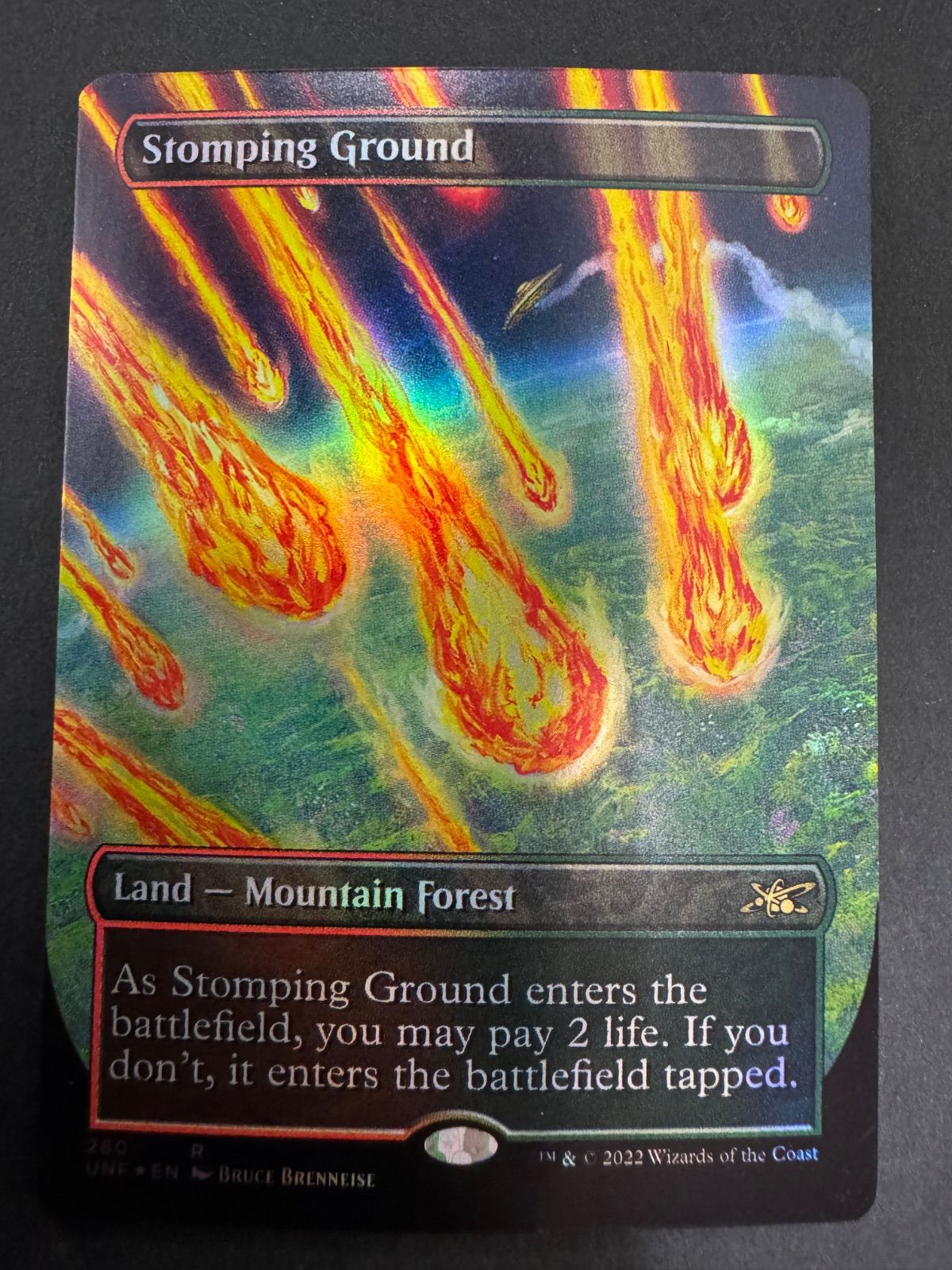 MTG 踏み鳴らされる地 英語 foil ボーダーレス UNF unfinty - メルカリ