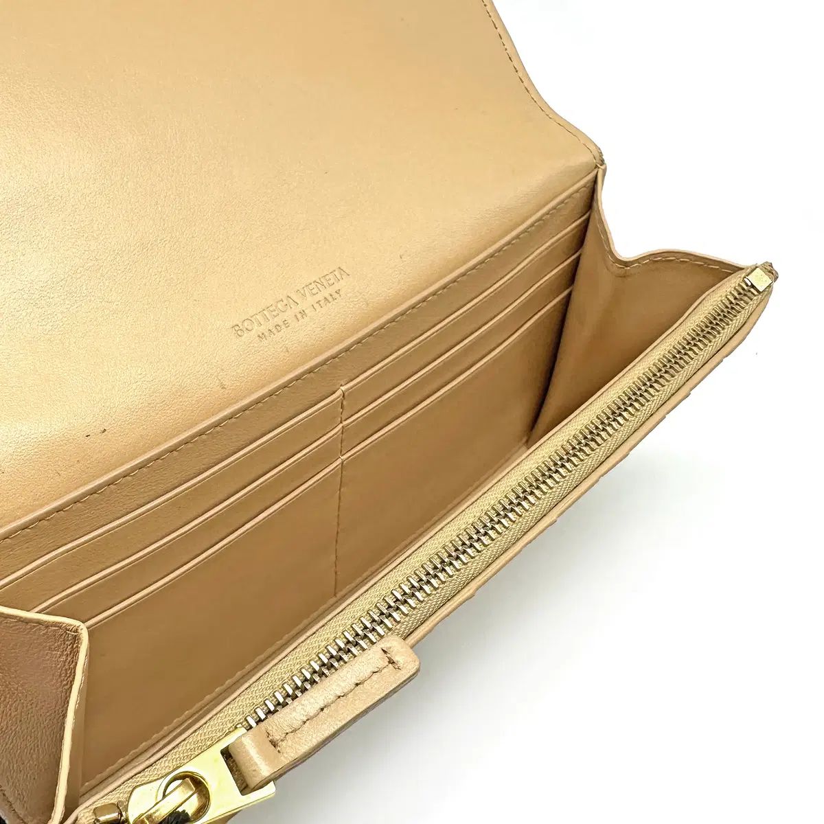  ボッテガ ヴェネタ イントレチャート 長財布 ベージュ 長財布 小物