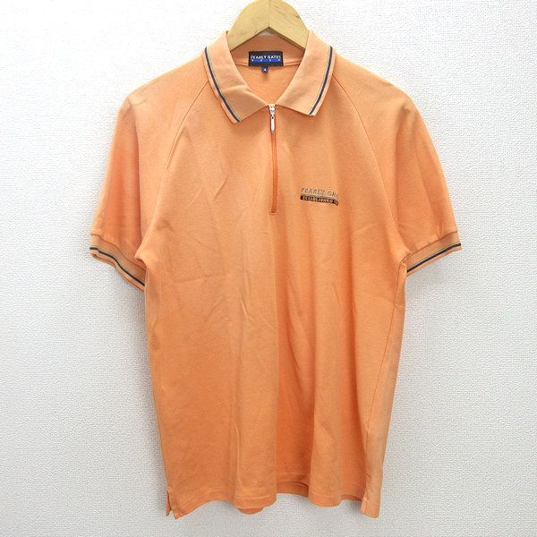 K□パーリーゲイツ/PEARLYGATES ハーフジップ 半袖ポロシャツ
