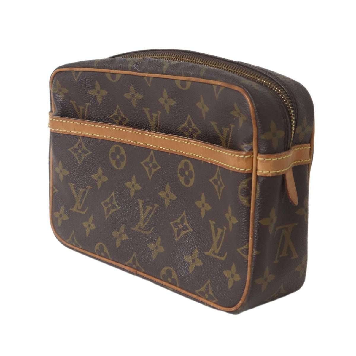 ポケットベタ LOUIS VUITTON ルイヴィトン コンピエーニュ23 セカンドバッグ クラッチバッグ モノグラム ブラウン M 51847 881 TH NT Cランク