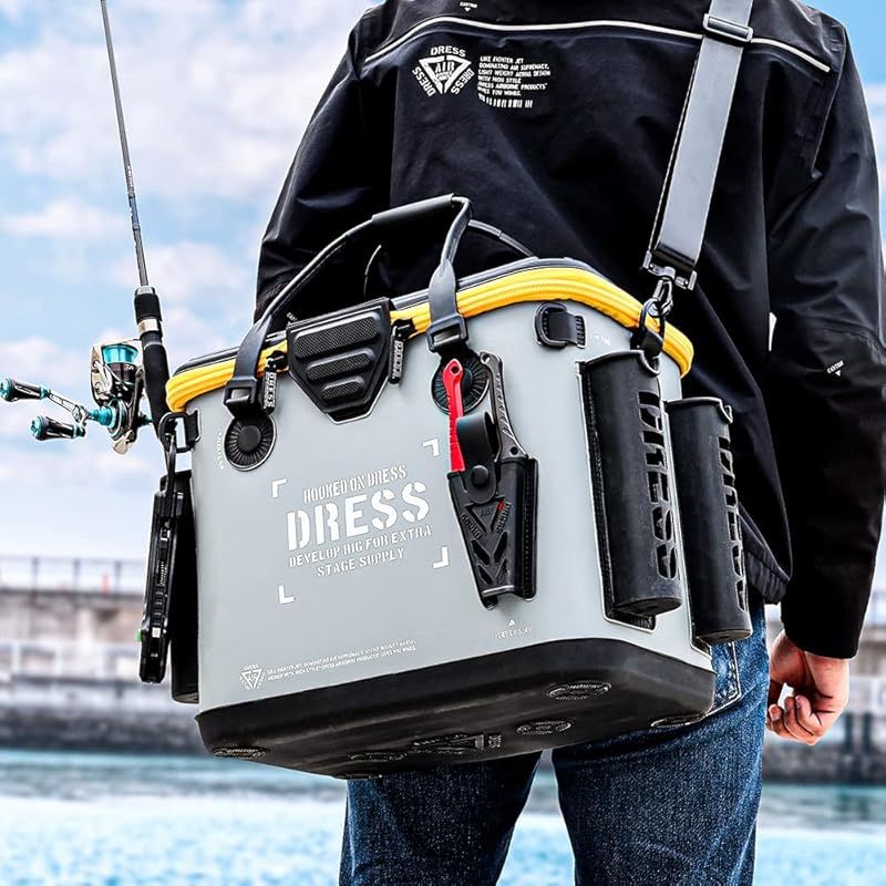 DRESS] バッカン ミニ オリーブ/ブラック(メッシュポケット付き) 釣り