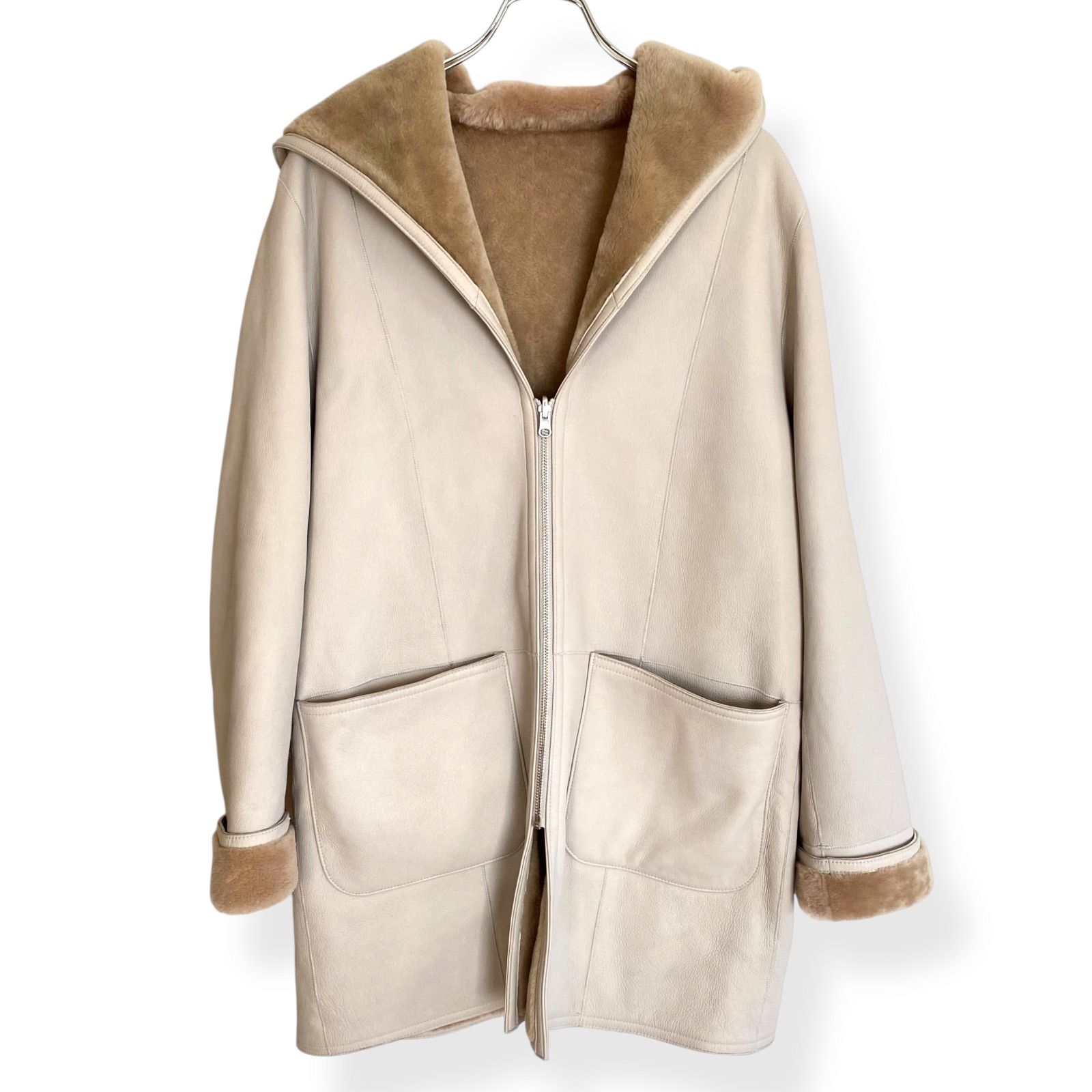 専用　Pelley Lusso ペレリールッソ ムートンジャケット 羊革 Pelley Lusso ペレリールッソ リバーシブル ムートンコート L