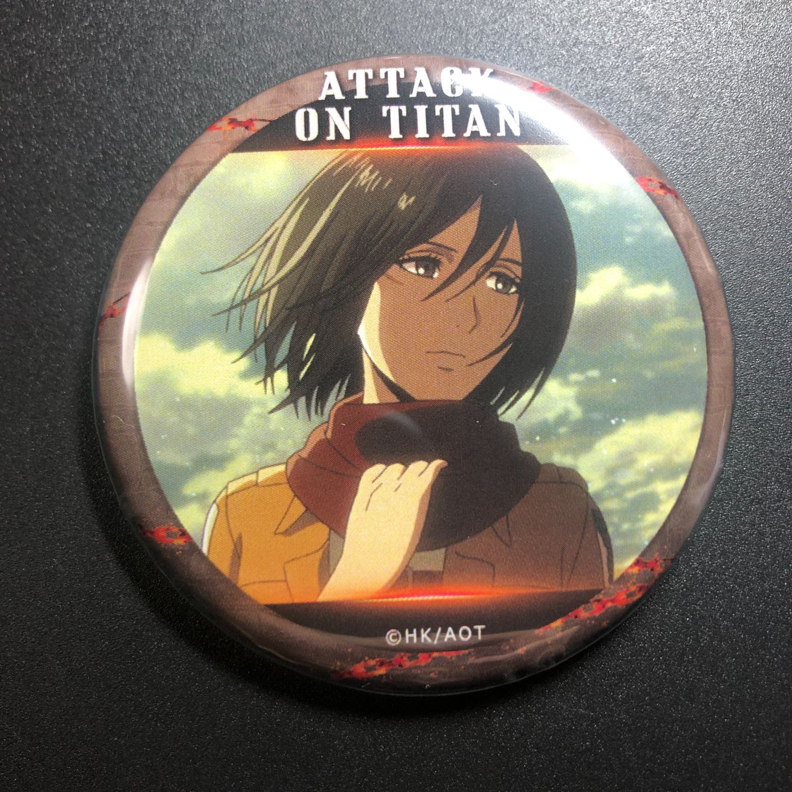 進撃の巨人 缶バッジ ミカサ・アッカーマン - メルカリ