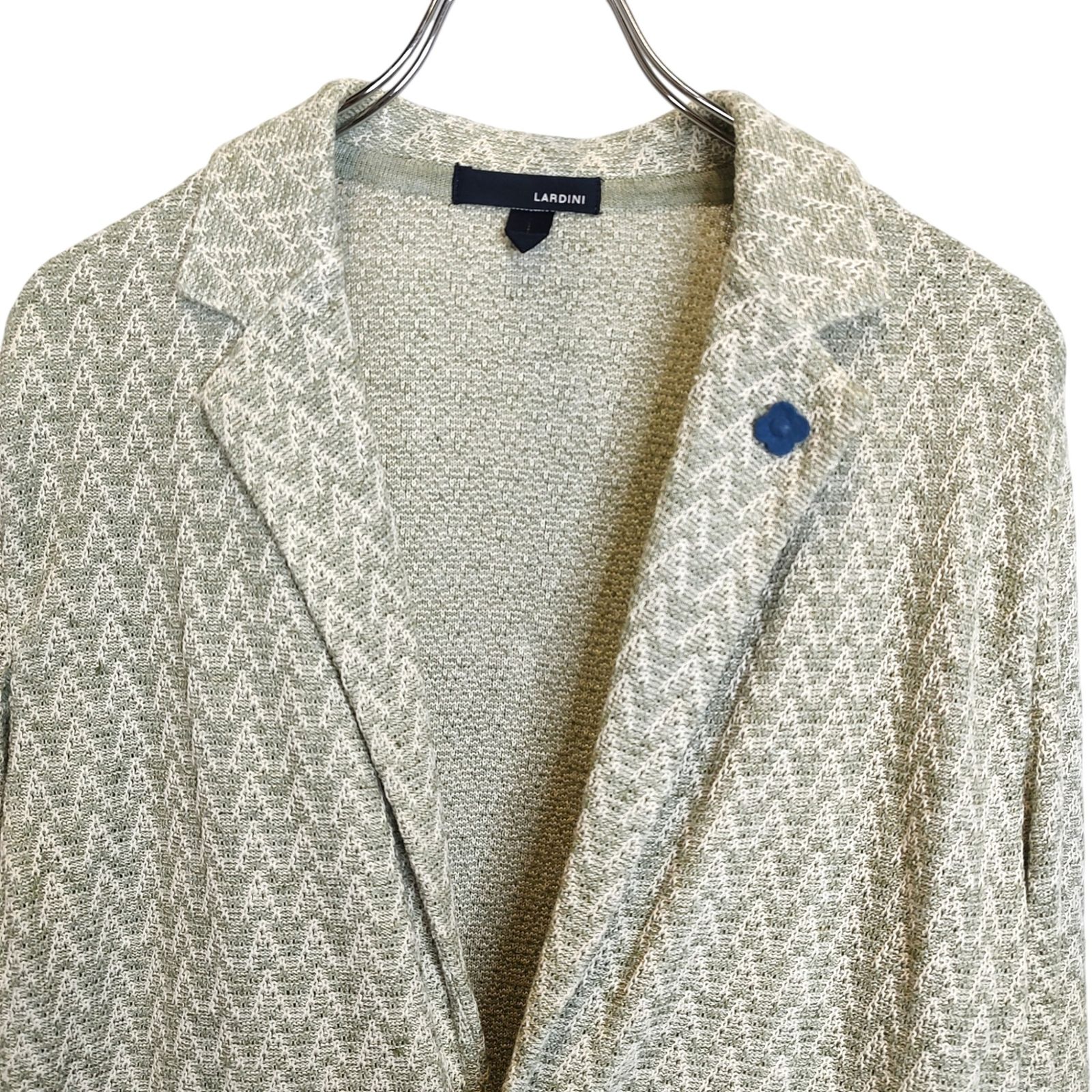 LARDINI ラルディーニ コットンリネン ハニカム2B ニット ジャケット