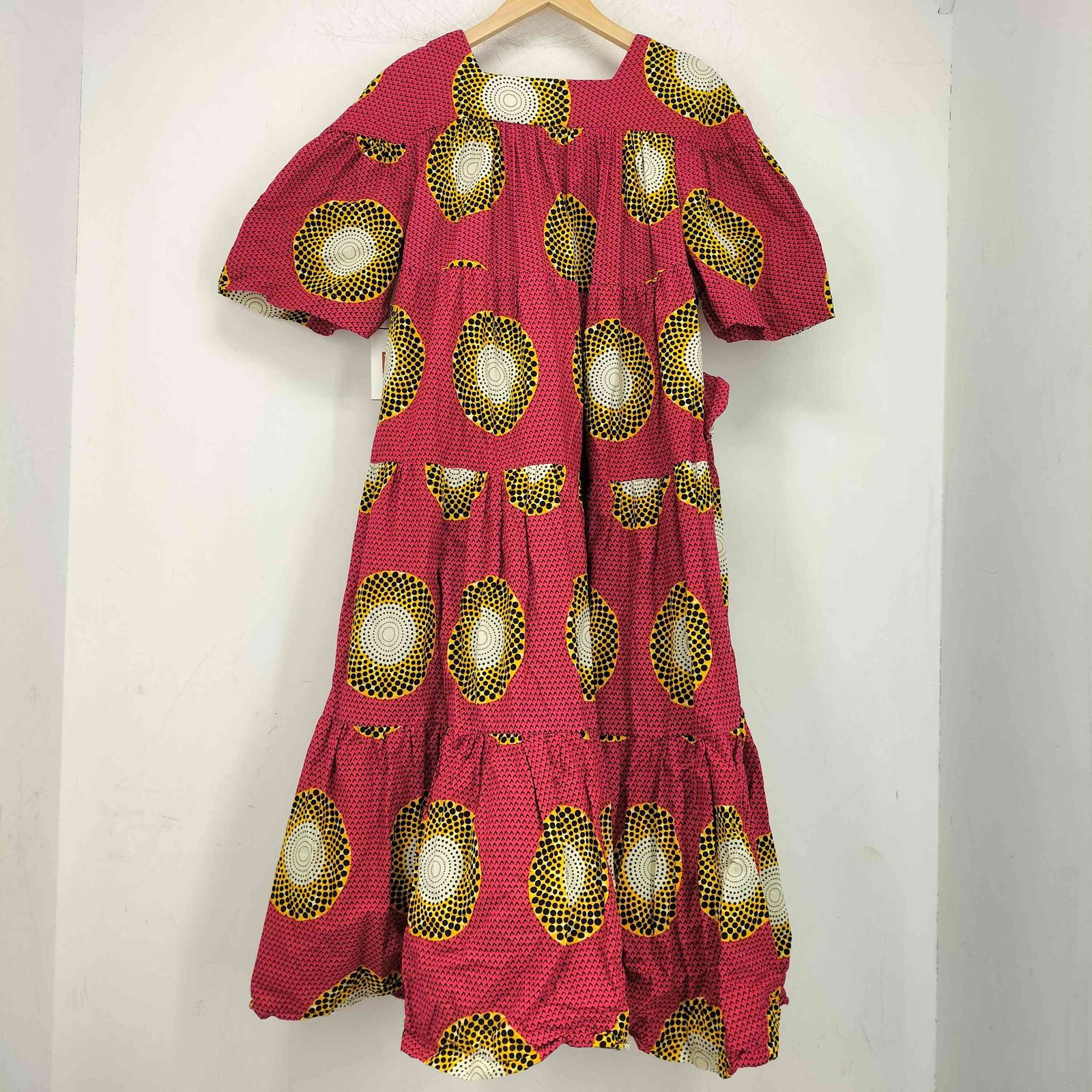 ユーズドフルギ USED古着 ODILE JACOBS 柄ティアードワンピース