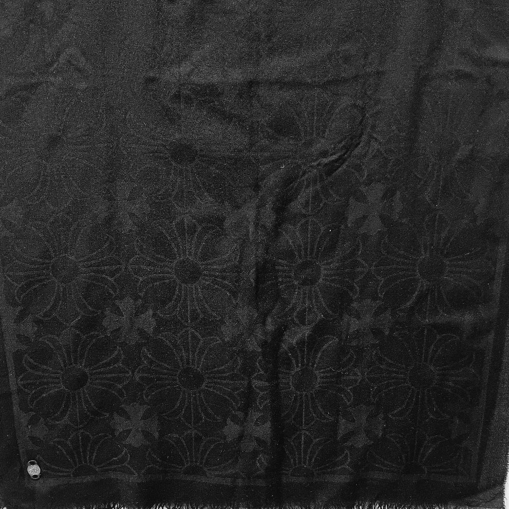 クロムハーツ  CHプラス総柄ストール 中古 OS06 CHROME HEARTS クロムハーツ CHプラス クロス 総柄 カシミア ストール