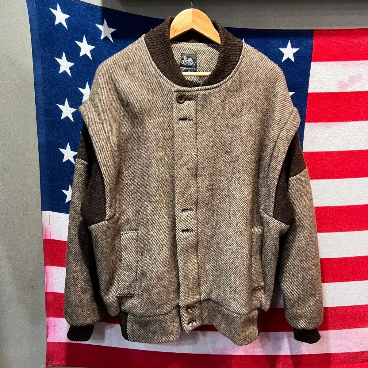 Rusk - Finch ヘリンボーン ウール ブルゾン ジャケット