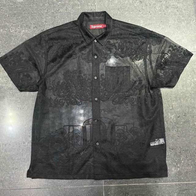 Supreme LAST SUPPER LACE S/S SHIRT ブラック Supreme Last Supper Lace S/S Shirt 