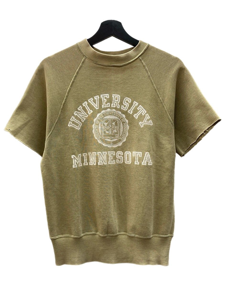 チャンピオン Champion 60 s 60年代 Vintage ヴィンテージ C中ランタグ ラグラン 3段 カレッジ カットオフ 半袖スウェット スウェット プリント ベージュ Mサイズ 104 MT-2488