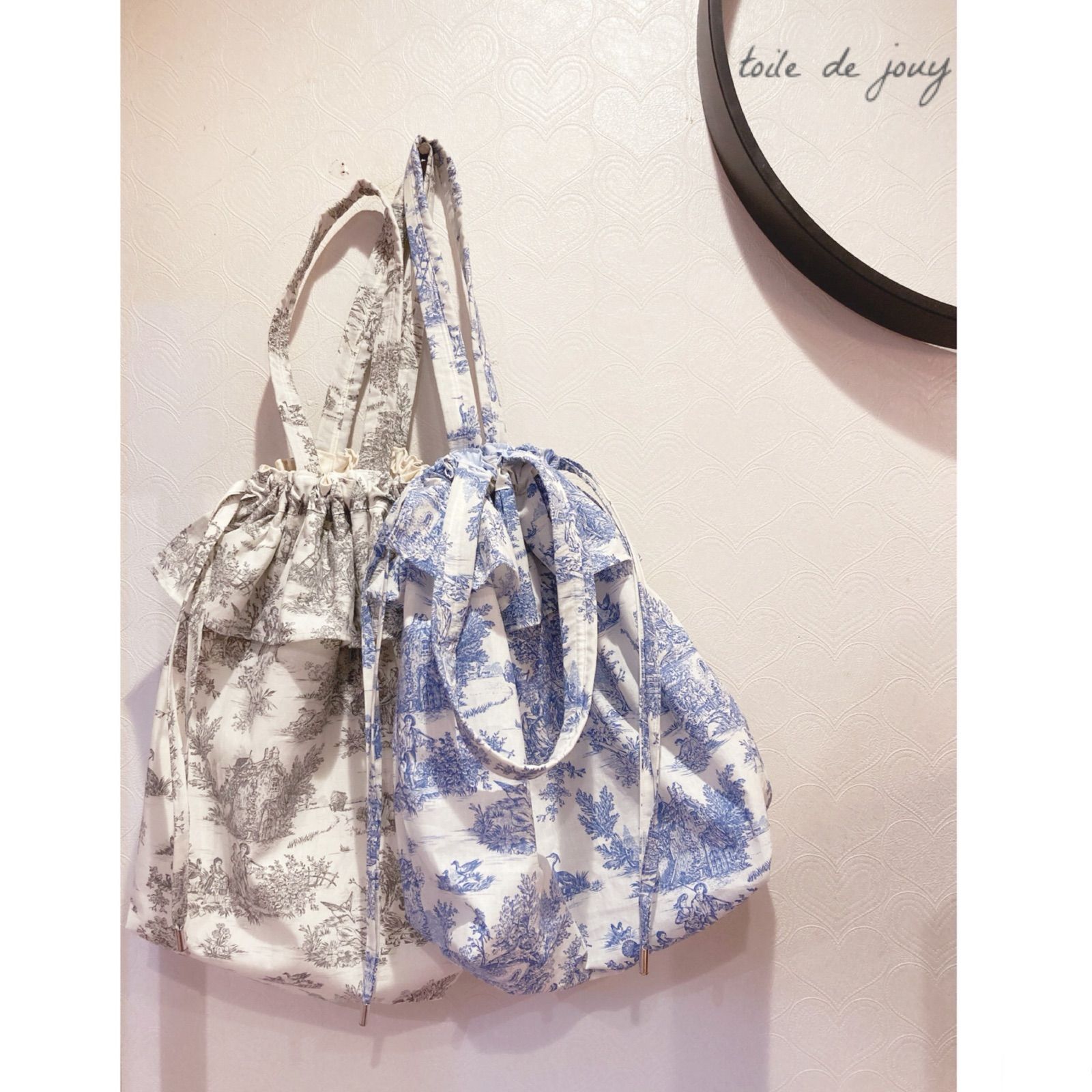 大人用 トワルドジュイ 巾着フリルバッグ
