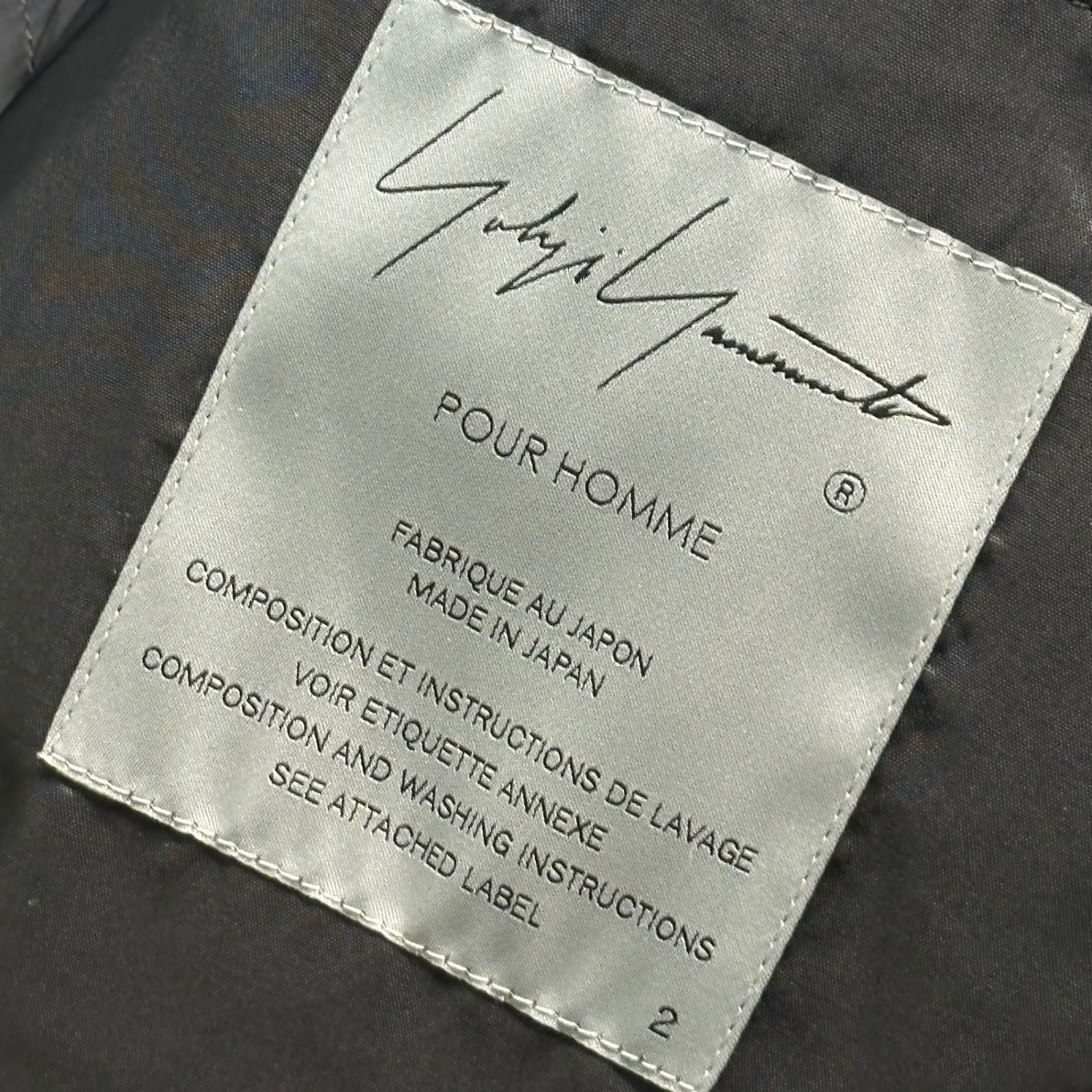 YOHJI YAMAMOTO POUR HOMME(ヨウジヤマモトプールオム) 25SS TA TUXEDO 