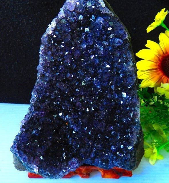 超高品質！ウルグアイ産⭐️帝王アメジストクラスター・花⭐️粒大・色濃い ⭐️N83 超高品質！ウルグアイ産⭐️帝王アメジストクラスター・花⭐️粒大・色