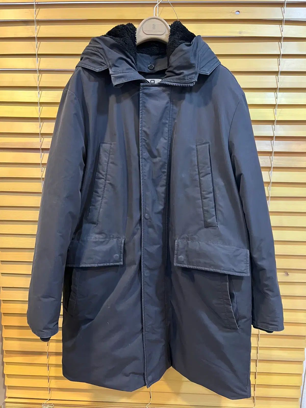 LACOSTE ラコステ メンズ ブラック ダックダウン ダウンジャケット フードダウンジャケット 50