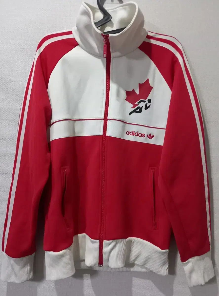 アディダス カナダ 白赤 トラックジャージ ジャージ ジップアップジャージ 95|M