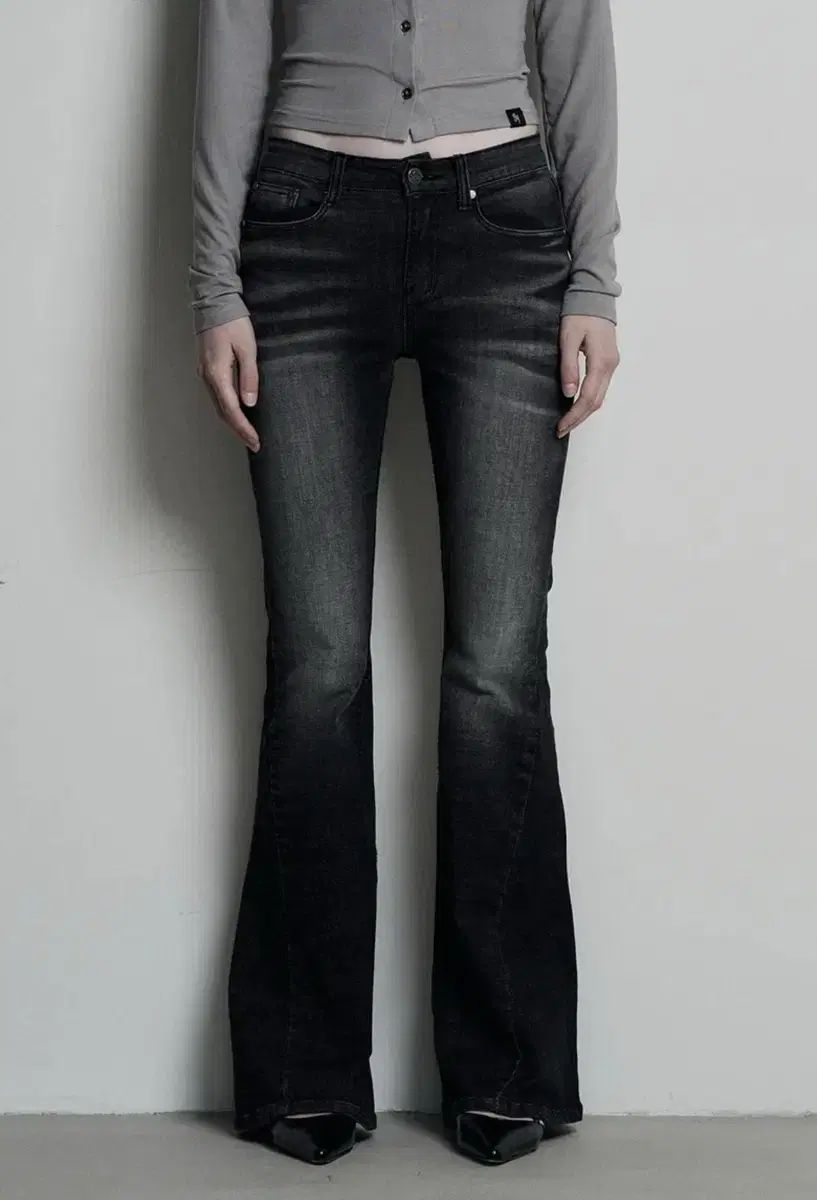 キャットウォッシュ デニム パンツ ブラック M