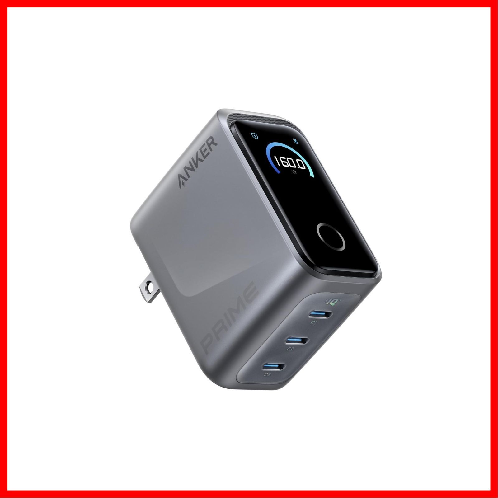 在庫処分 Ports シルバー PSE技術基準適合|折りたたみ式プラグ|PD対応 iPhone 3 17シリーズ 160 W Air MacBook Windows Charger PC iPad Prime Galaxy Android