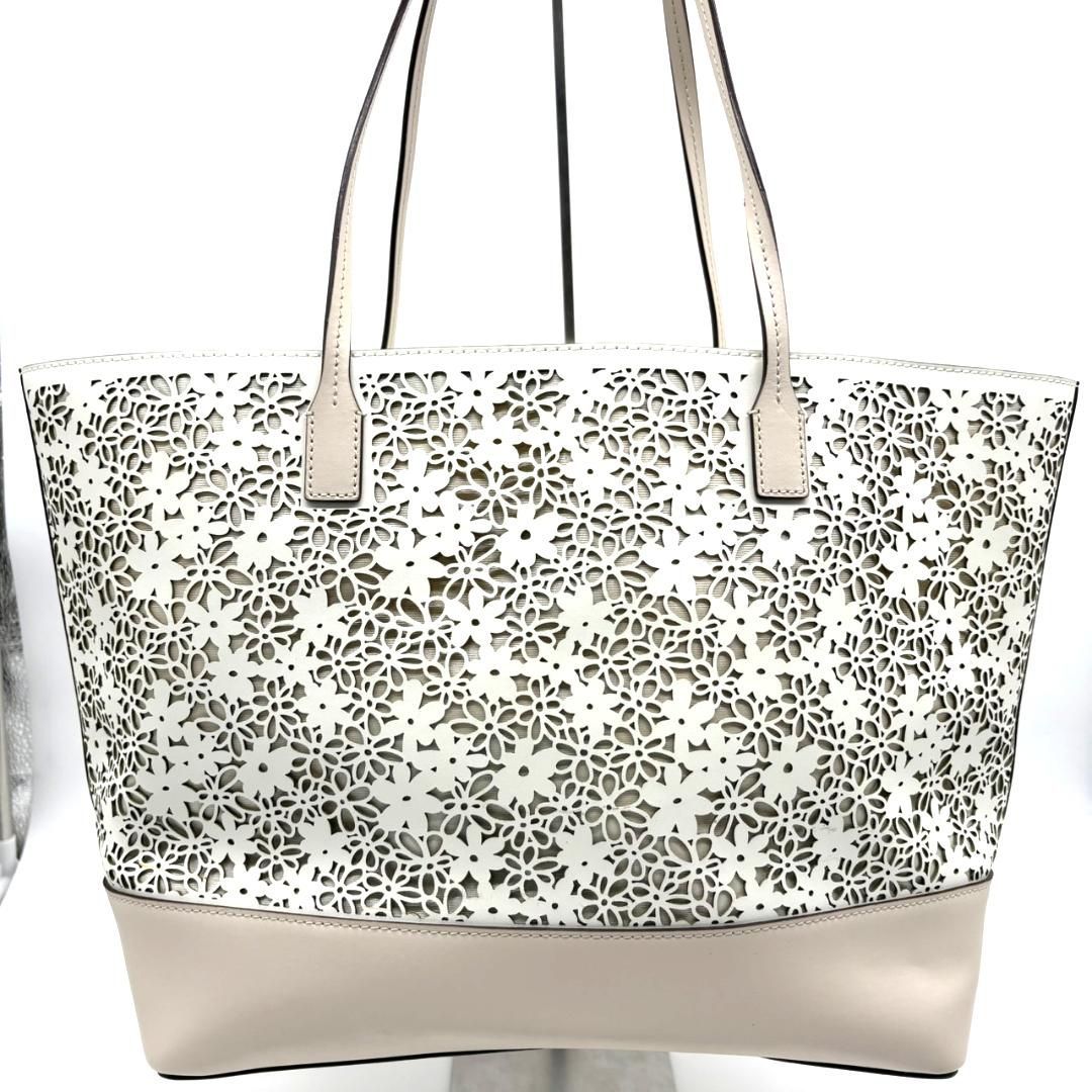 美品ポーチ付】ケイトスペード kate spade トートバッグ レザー 