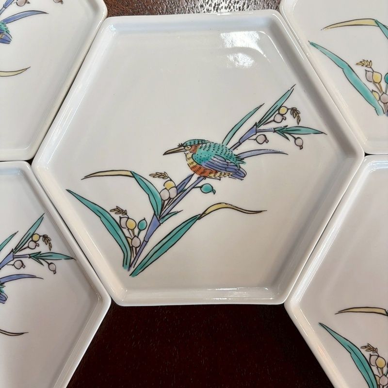 カワセミ絵皿 組