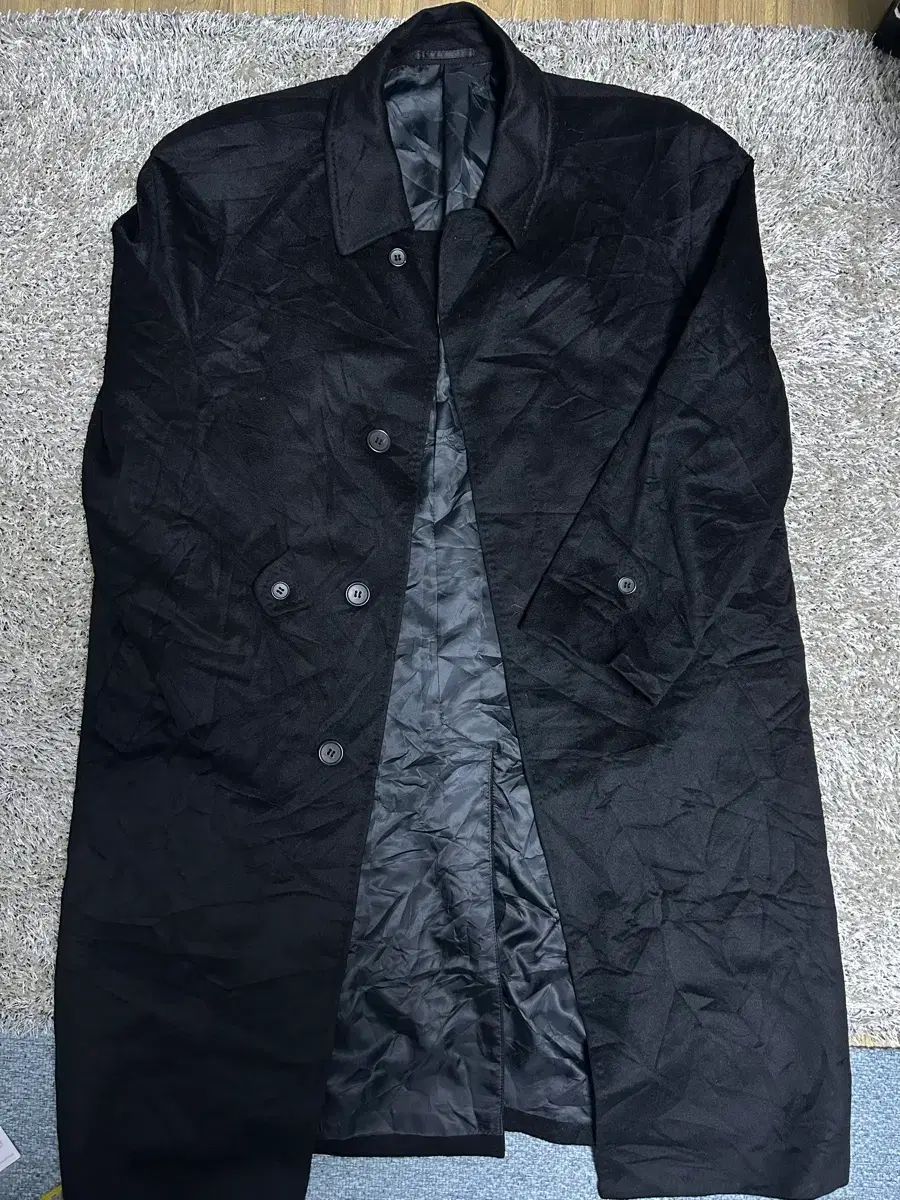 カシミア100％ 黒色 コート サイズ 105 110