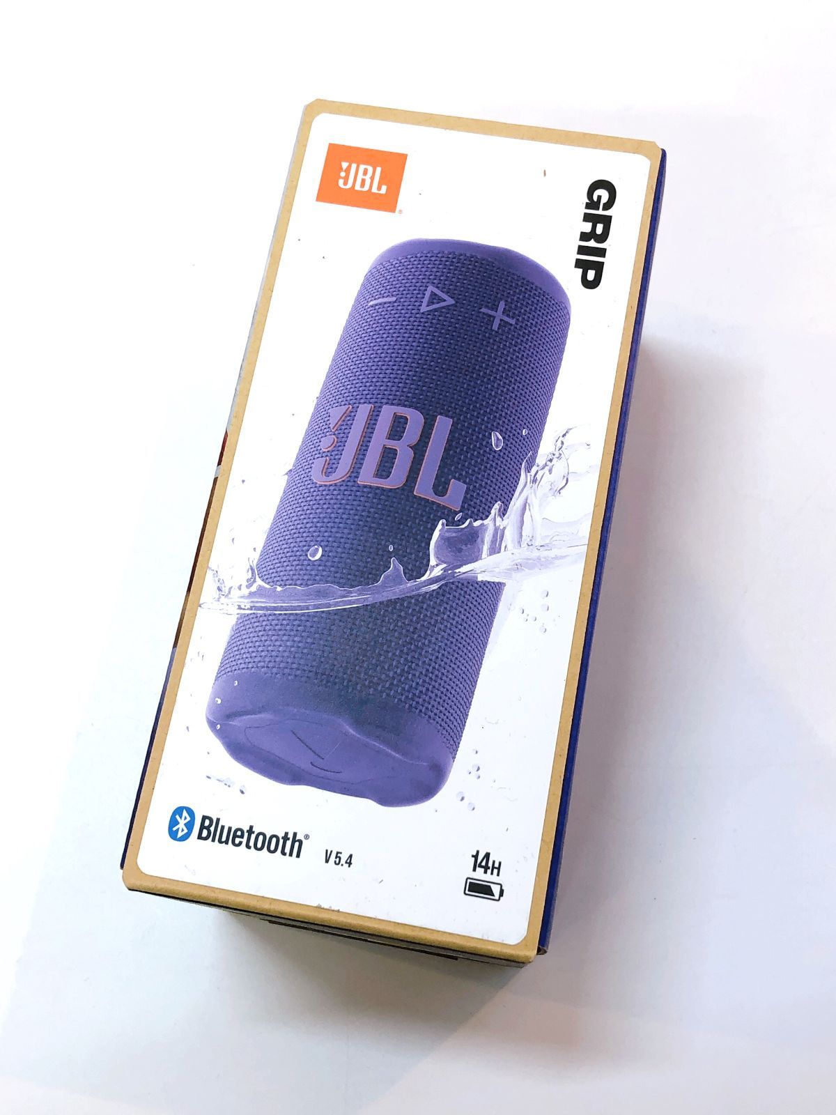 3468 ♥ JBL ポータブルスピーカー GRIP パープル プロサウンド アンビエントライト 防水 Bluetooth ワイヤレス