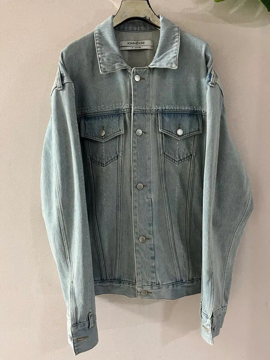 kimhekim 김해김 ダメージライトブルーデニムジャケット