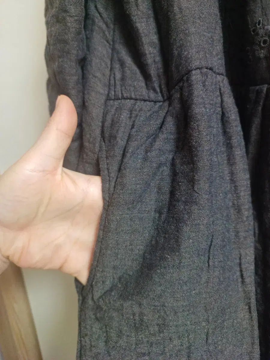 レイヤードキルティングロング丈ワンピース