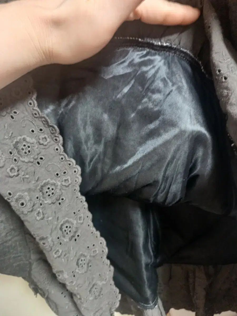 レイヤードキルティングロング丈ワンピース